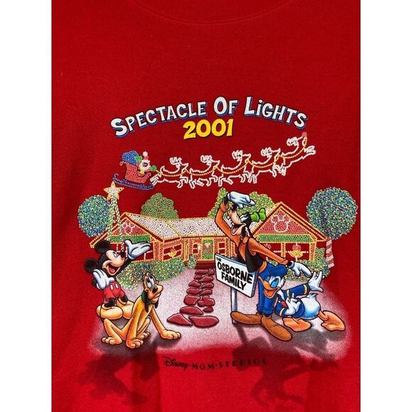 VTG Disney 2001 Spectacle of Lights Sweatshirt‎ 2XL Rare Christmas - Picture 11 of 15